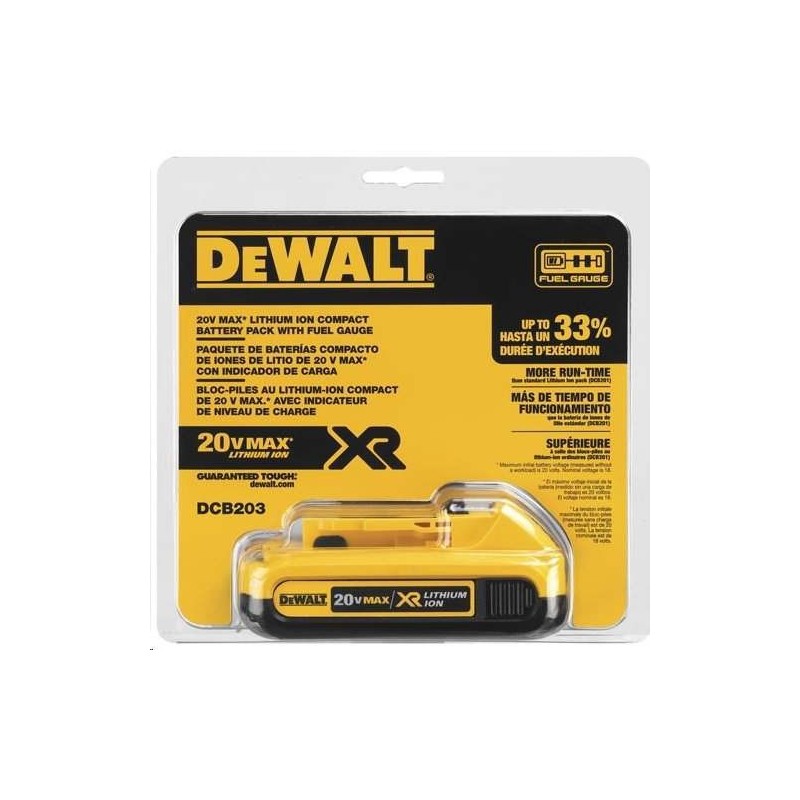 BATERIA DEWALT 20V MAX 2.0AMP HORA DCB203