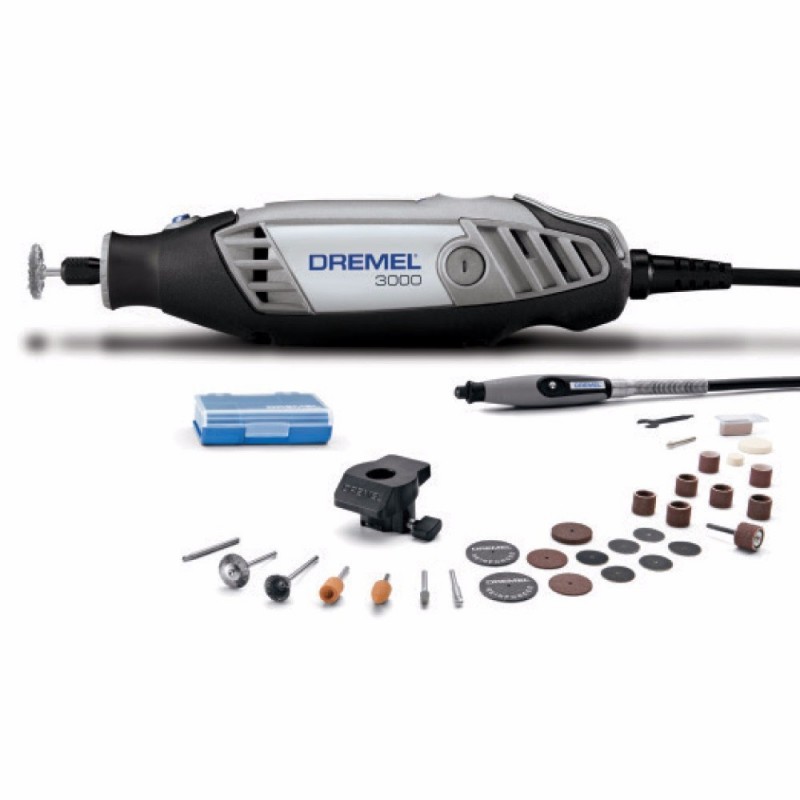 MOTOTOOL 30 ACCESORIOS + EJE FLEXIBLE ESTUCHE DREMEL 3000PP