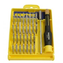 JUEGO 32 PUNTAS Y DESTORNILLADOR PRECISION COMB SURTEK DJY04