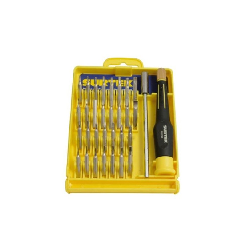 JUEGO 32 PUNTAS Y DESTORNILLADOR PRECISION COMB SURTEK DJY04