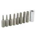 JUEGO DE 8 PUNTAS TORX INTERCAMBIABLES T8 A T40 SURTEK PFT9