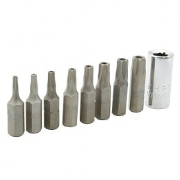 JUEGO DE 8 PUNTAS TORX INTERCAMBIABLES T8 A T40 SURTEK PFT9