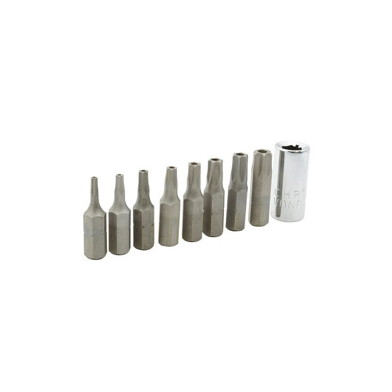 JUEGO DE 8 PUNTAS TORX INTERCAMBIABLES T8 A T40 SURTEK PFT9