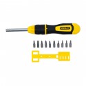 DESTORNILLADOR RATCHET CON 10PZS STANLEY 68-010