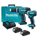 COMBO TALADRO PERCUT 1/2 + ATORNILLADOR 18V MAKITA DLX2142SY