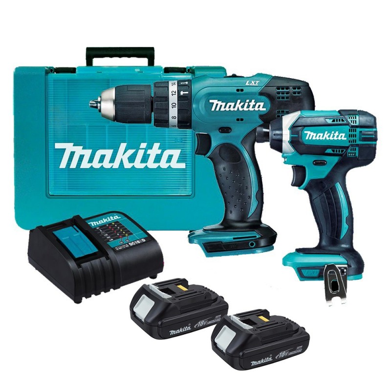 COMBO TALADRO PERCUT 1/2 + ATORNILLADOR 18V MAKITA DLX2142SY