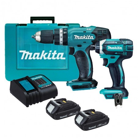 COMBO TALADRO PERCUT 1/2 + ATORNILLADOR 18V MAKITA DLX2142SY