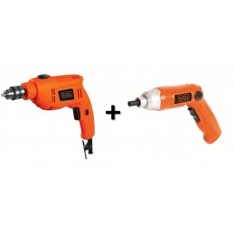 TALADRO PERCUTOR 3/8 + ATORNIL 3.6V BLACK + DECKER TB550-B3A