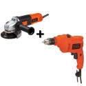 Pulidora 4-1/2 + Taladro Percutor 3/8 Black+Decker G720-B3AC