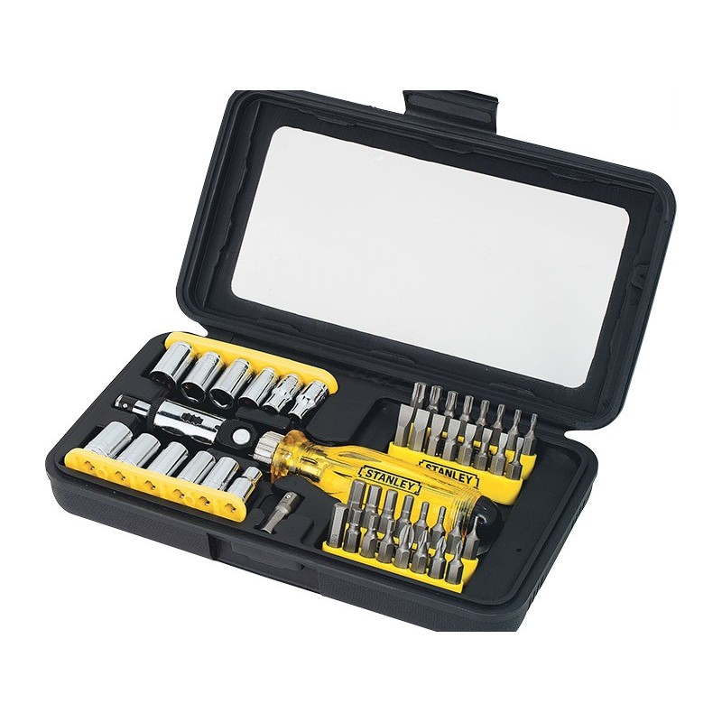 JUEGO DESTORNILLADOR DE RATCHET CON PUNTAS STANLEY 68736