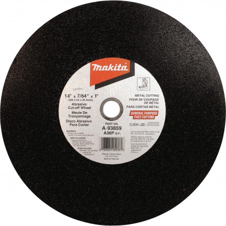 DISCO ABRASIVO CORTE 14 X 1/8 PULG A-93859