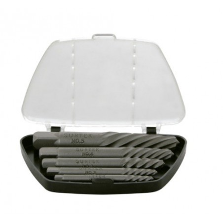 EXTRACTOR DE TORNILLOS JGO 5 PZS DE 1/8 A 3/4 SURTEK 107040