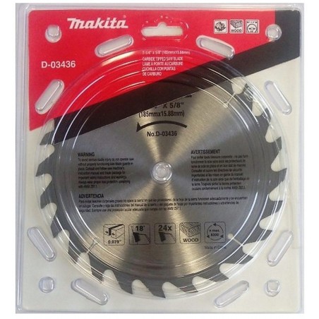 DISCO PARA SIERRA 7 1/4 X 24 MAKITA  D03436