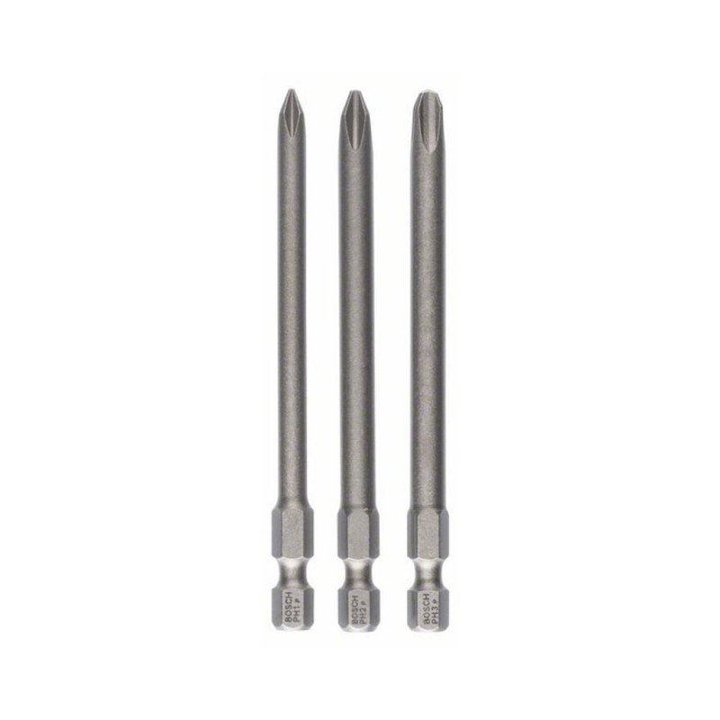 SET PUNTAS 3 PZS PH1, PH2, PH3  BOSCH 2607001757