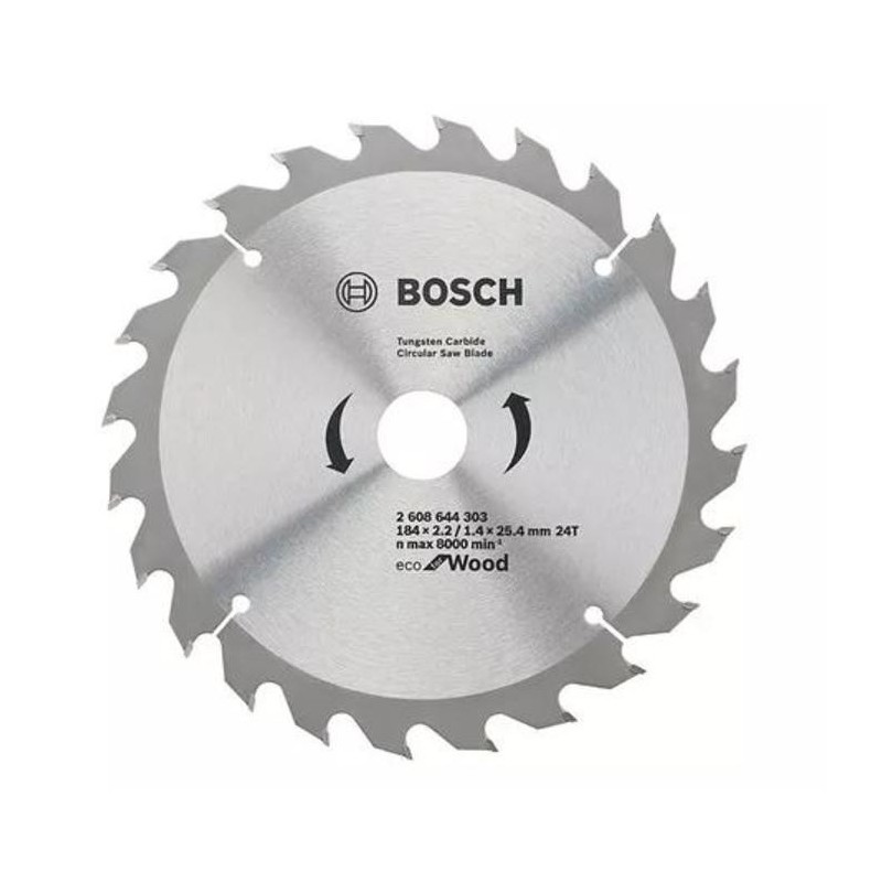 DISCO DE SIERRA CIRCULAR ECO 184mm 24D BOSCH 2608644329
