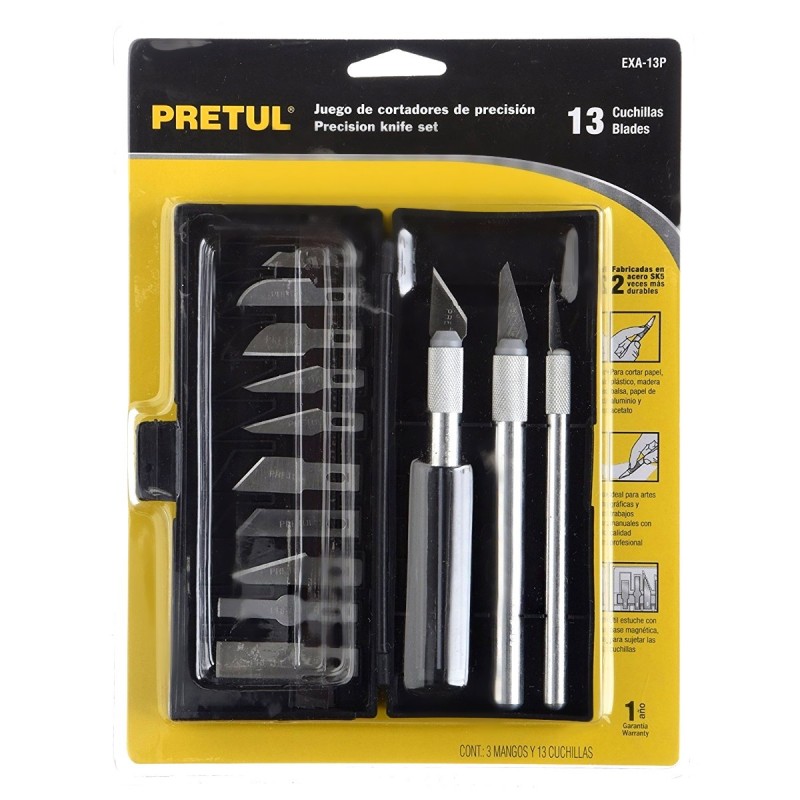 JUEGO DE BISTURIES HOBBY PRETUL EXA-13P