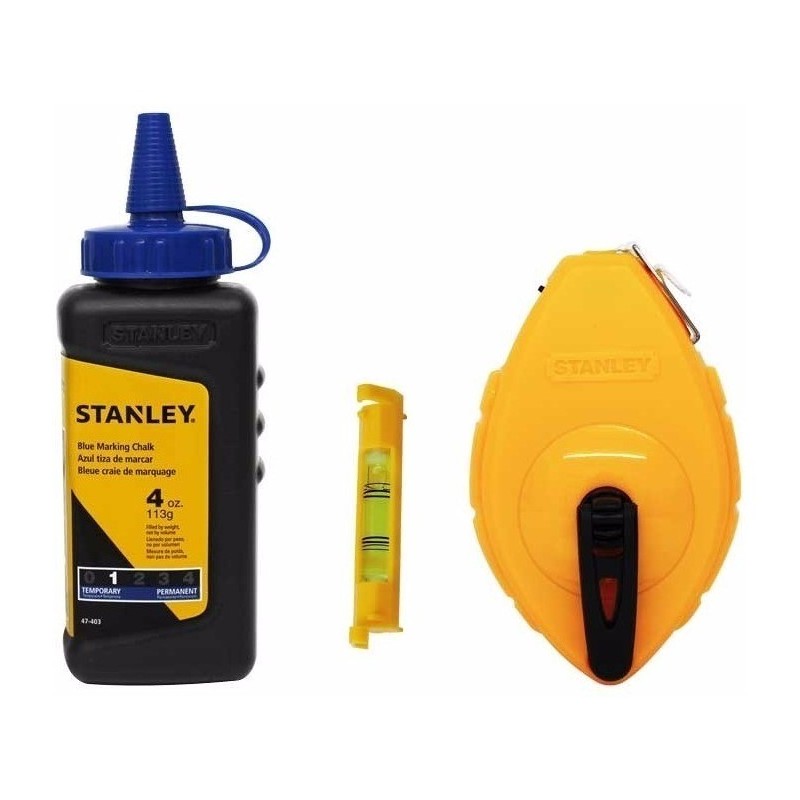 JUEGO TIZA LINEA STANLEY 3 PZS.-100 PIES LARGO (30M)  47-443