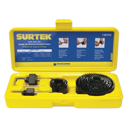 JUEGO SIERRA COPAS PARA MADERA 15 UND SURTEK 120754