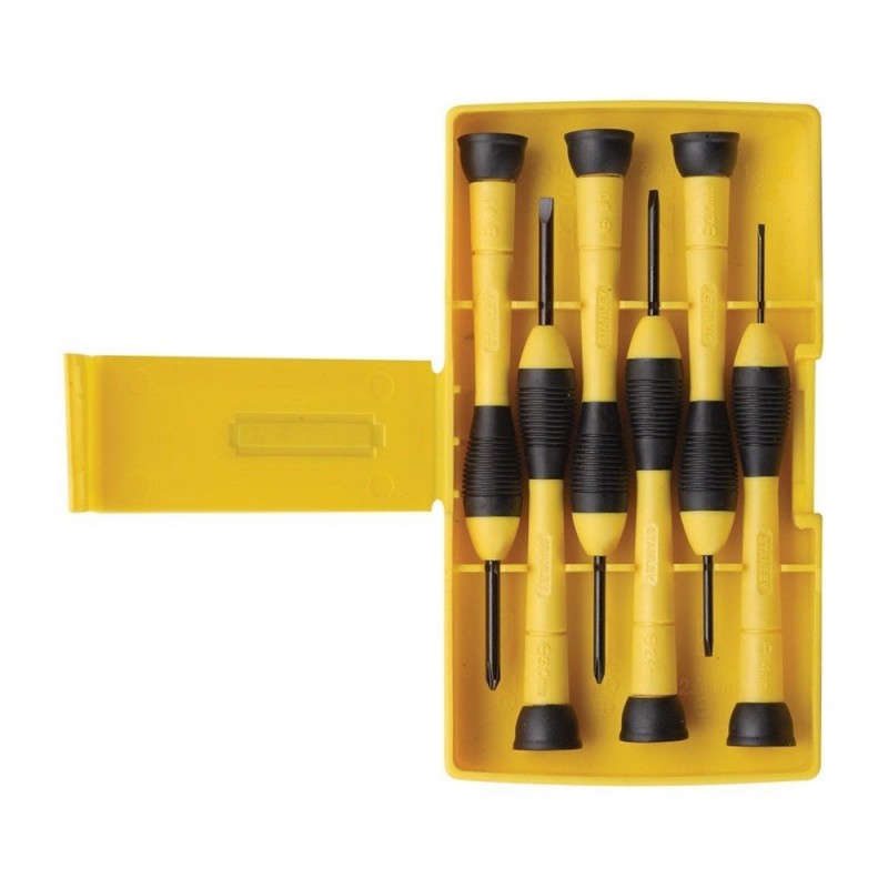 JUEGO DE DESTORNILLADORES PARA JOYERIA 6 PZS STANLEY 66052