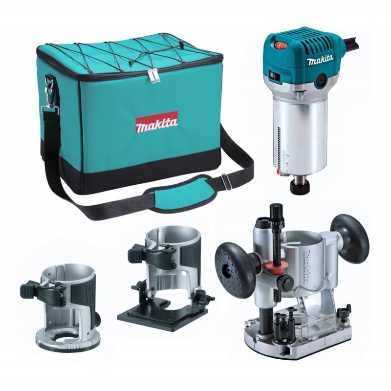 REBORDEADORA 710W C/BASES Y GUIAS VEL VAR MAKITA RT0700CX2