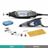 MOTOTOOL 10 ACCESORIOS + GRABADOR DREMEL KIT3000PA+290