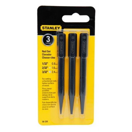 JUEGO DE BOTADORES  1/32, 2/32Y 3/32 PULG STANLEY  58-230
