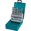 JUEGO DE BROCAS 18 PZS. MADERA, MURO Y METAL D59178