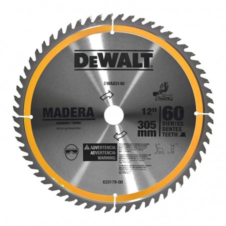 HOJA DE SIERRA 12" 60T MADERA DWA03140